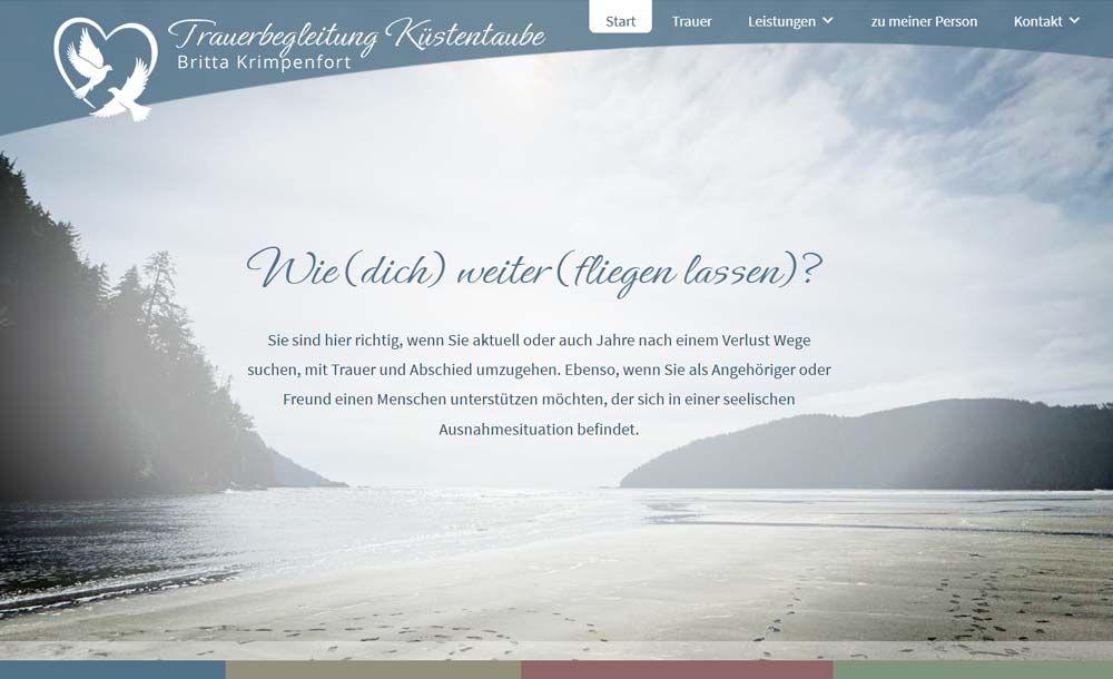 Webdesign Trauerbegleitung Eckernförde