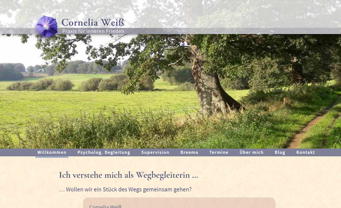 Webseite Cornelia Weiss