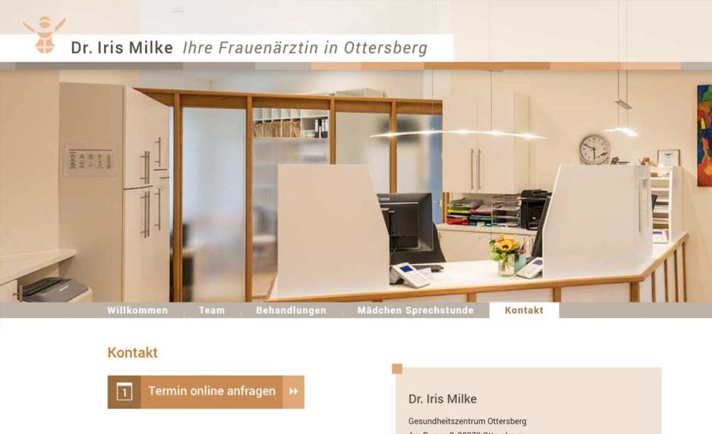 Wordpress-Webseite Dr. Iris Milke