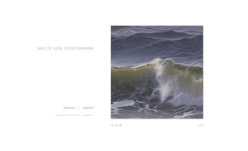 Galerie-Webseite Malte von Schuckmann